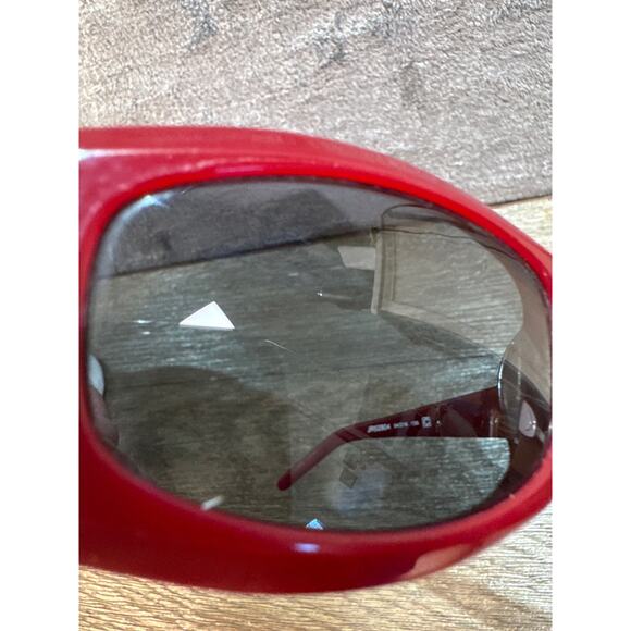 Designer x John Richmond VTG Y2K Red Rectangular Sunglasses 54/18//135 JR52804 main image 5